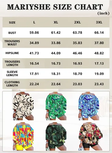 Vista 7 de EQQZD 2 Piece African Outfits for Women Boho Floral Print Off Shoulder Romper Top Shorts Set Plus