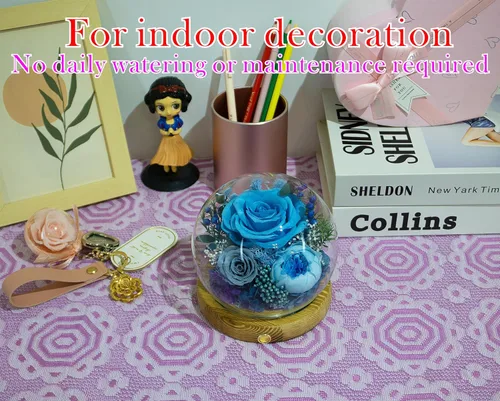 Vista 6 de Valley of Rain & Forest Flores reales de larga duración, regalo floral único para que envíes amor para todas las ocasiones, para decoración de Rosa