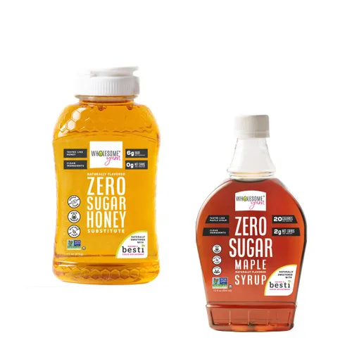 Vista 15 de Wholesome Yum Sustituto de miel cero azúcar (paquete de 2) – Alternativa natural de miel sin azúcar con fruta de monje y alulosa – Cero
