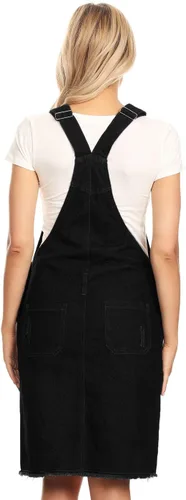 Vista 2 de Anna-Kaci Junior - Vestido de mezclilla con tirantes ajustables para mujer, Azul