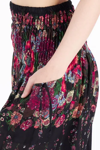 Vista 7 de Lannaclothesdesign Pantalones de harén para mujer, cintura alta, pantalones de yoga bohemios con bolsillos, ropa hippie bohemia