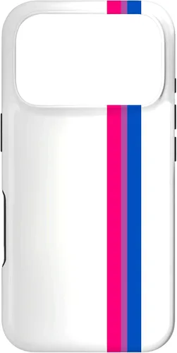 Vista 29 de Funda blanca para iPhone 13 Pro Subtle Bi Pride Flag LGBT Bisexual Stripe