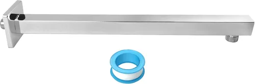 Vista 7 de NearMoon Brazo de ducha de 16 pulgadas, extensor de extensión de cabezal de ducha de lluvia, con brida y cinta de teflón, hecho de acero inoxidable
