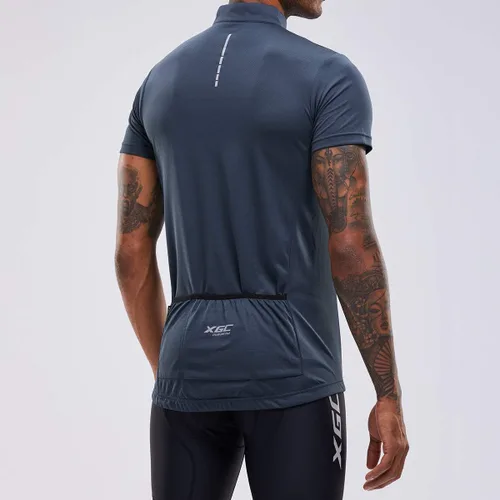 Vista 2 de XGC - Maillot de ciclismo de manga corta para hombre con tejido transpirable de secado rápido