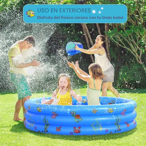 Vista 6 de VIVI MAO - Piscina inflable redonda para jardín, piscina portátil para niños, piscina infantil para chapotear, piscina de uso en interiores