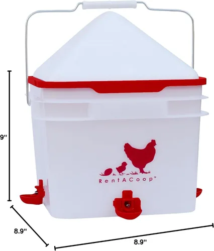 Vista 10 de Regadera de pollo de 2 galones, configuración horizontal del bebedero