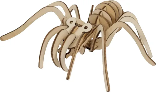 Vista 14 de Rompecabezas de madera Eco 3D de Deluxebase. Kit de manualidades de rompecabezas 3D con temática animal. Juguetes de animales de safari de madera
