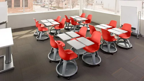 Vista 2 de Steelcase Silla multiusos Node: Base de trípode - Ruedas de alfombra estándar