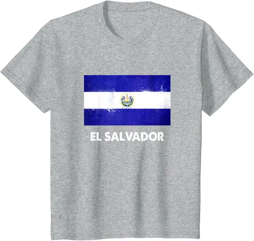 Vista 44 de Camiseta de la bandera de El Salvador Camiseta salvadoreña