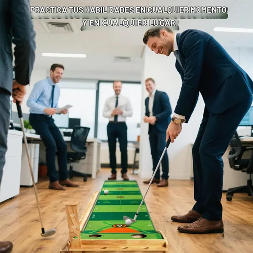 Vista 7 de Wekin Indoor Putting Green with Auto Ball Return,11 Foot Golf Putting Mat