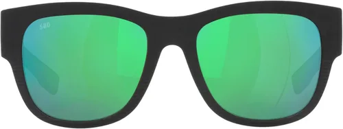 Vista 3 de Costa - Lentes de sol para mujer, marco negro, lentes de espejo verde, 2.165in