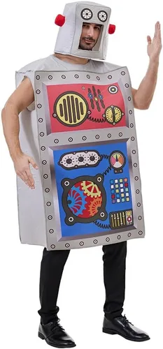 Vista 4 de BaronHong Disfraz de esponja unisex para adultos, disfraz de esponja de Halloween, lindo conjunto de tocado de túnica