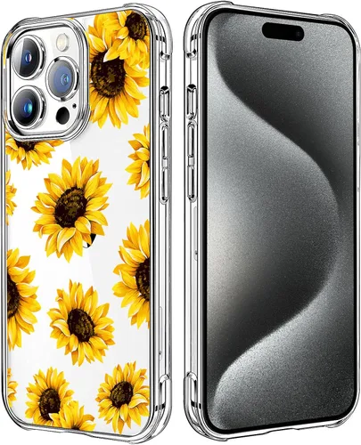 Vista 92 de Funda transparente de girasol compatible con iPhone SE 2022 SE 2020 7 8, funda trasera floral para niñas y mujeres, funda protectora transparente