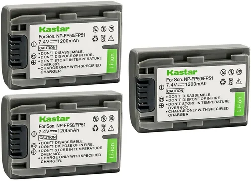 Vista 4 de Kastar Paquete de 1 batería NP-FP50 / NP-FP51 de 7.4 V 1200 mAh de repuesto para Sony DCR-HC40, DCR-HC41, DCR-HC42, DCR-HC43, DCR-HC44, DCR-HC46