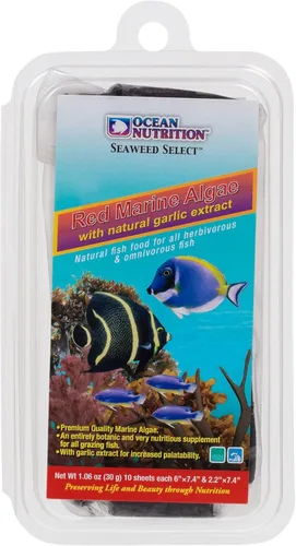 Vista 11 de Ocean Nutrition Hojas de algas marinas – Alimento nutritivo para peces de agua salada de algas rojas con extracto de ajo natural para peces