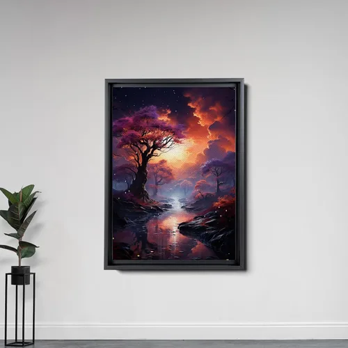 Vista 7 de Northern Lights Tree, Aurora Borealis Prints, Winter Wonderland, Nature Decor, Modern Wall Art, Canvas & Metal Prints, Canvas, Art Decor