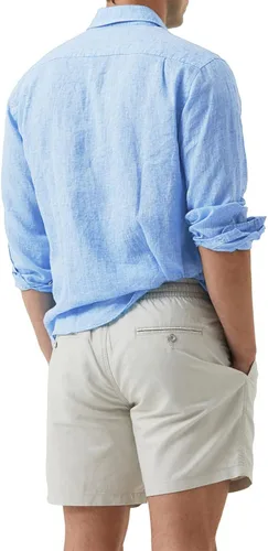 Vista 3 de JMIERR Camisa de vestir de manga larga con botones y lino de algodón para hombre