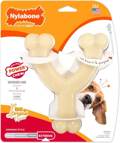 Vista 13 de Nylabone Wishbone Power Chew - Juguete masticable para perros pequeños de hasta 25 libras
