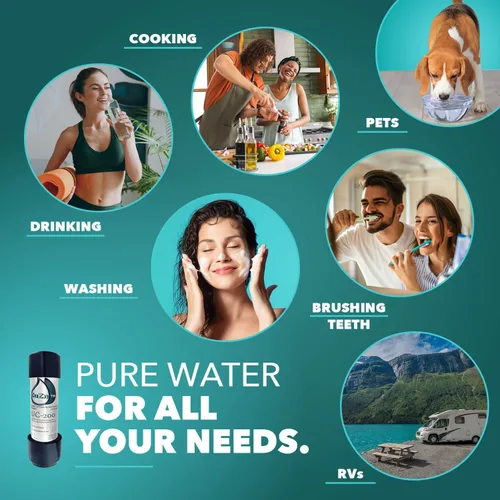 Vista 8 de CuZn Filtro de agua debajo del fregadero para grifo del fregadero, 10 K galones o 1 año de vida útil de filtración, reduce PFA, PFOS, plomo, cloro