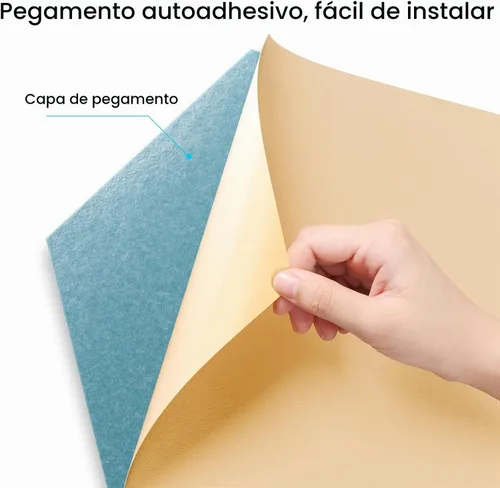 Vista 2 de Paquete de 12 paneles acústicos autoadhesivos de 12 x 10 x 0.4 pulgadas, paneles de espuma a prueba de sonido con alta densidad, elegante diseño