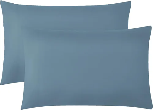 Vista 72 de Southshore Fine Linens® - Vilano® Springs - Par de fundas de almohada plisadas, color negro, estándar (Queen)