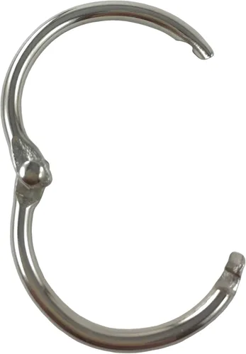Vista 3 de Clipco Anillos de libro pequeños de metal niquelado de 1 pulgada (paquete de 100)