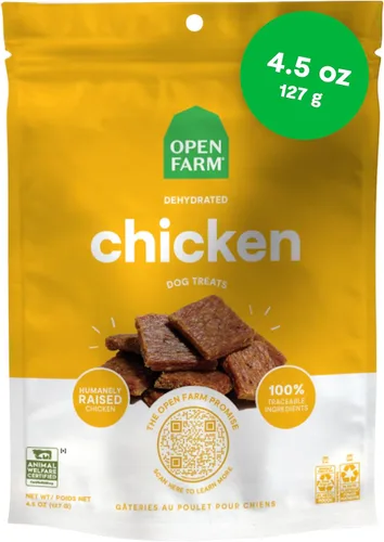Vista 10 de Open Farm, Golosinas deshidratadas para perros, aperitivos para perros con alto contenido de proteínas y bajos en carbohidratos, textura masticable