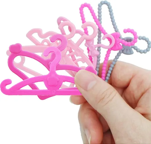 Vista 3 de 80 piezas de ganchos de plástico accesorios para muñeca de 11.5 pulgadas vestido vestido