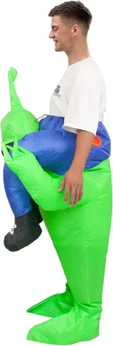 Vista 4 de PHQOORYTH Disfraz inflable de alienígena, disfraz de alienígena para adultos, disfraz inflable para Halloween, Navidad