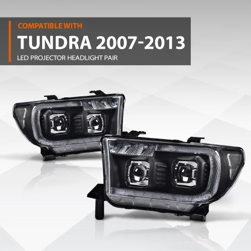 Vista 5 de CROSSDESIGN Conjunto de faros LED, carcasa negra con lente transparente