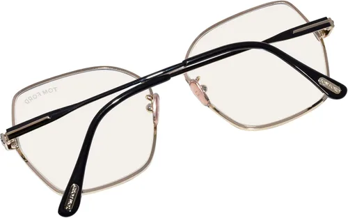 Vista 6 de Tom Ford TF5876-B 032 - Gafas graduadas para mujer, color oro pálidonegro, borde completo, 2.205 in