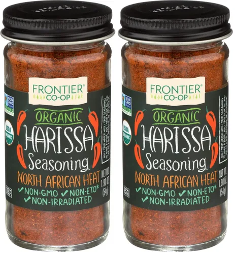 Vista 9 de FRONTIER Co-op Orgánico Sazonador Harissa, 1.9 onzas Botella, Calor N. Africano con Chiles, Cayena, Paprika y Coriander