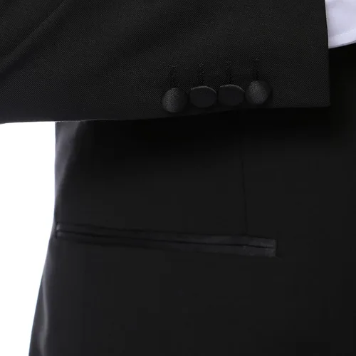 Vista 6 de Ferrecci 2 Piece Suits for Men Slim Fit Solid Wedding Prom Tuxedo Suit with Two Buttons Notch Lapel Blazer and Pants