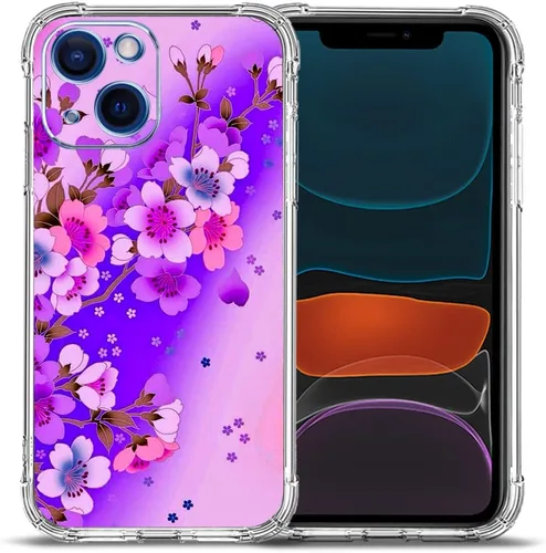 Vista 12 de Funda para iPhone 12, diseño de mariposas azules, rosas, protección contra caídas, a prueba de golpes, TPU de cuerpo completo, resistente a