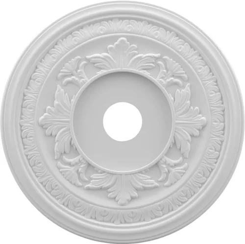 Vista 12 de Ekena Millwork CMP10BA Baltimore Medallón de techo de PVC termoformado (se adapta a toldos de hasta 4 1/4"), 10 "OD x 3 1/2" ID x 3/4" P Unfinished