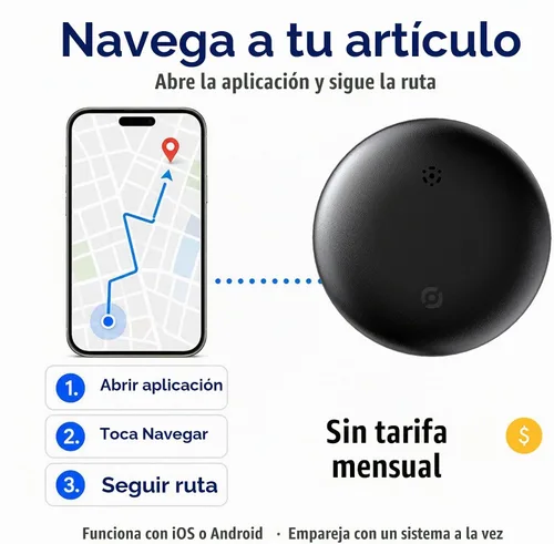 Vista 7 de GPS Tracker para vehículos sin suscripción, sistema dual iOS y Android