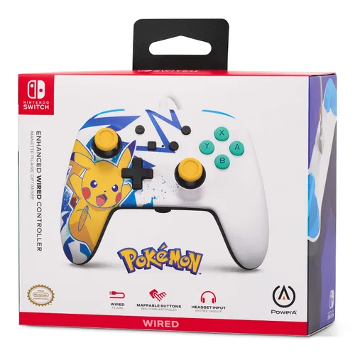 Vista 9 de PowerA Enhanced Wired Controller for Nintendo Switch - Pikachu High Voltage