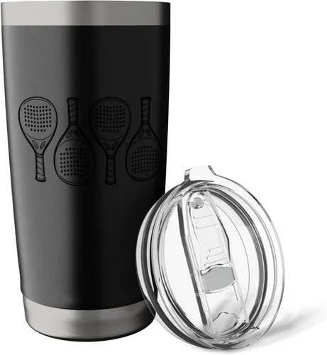 Vista 5 de Raqueta de pádel Equipo Deportivo Jugador de pádel Hombres Mujeres Vaso aislado de acero inoxidable