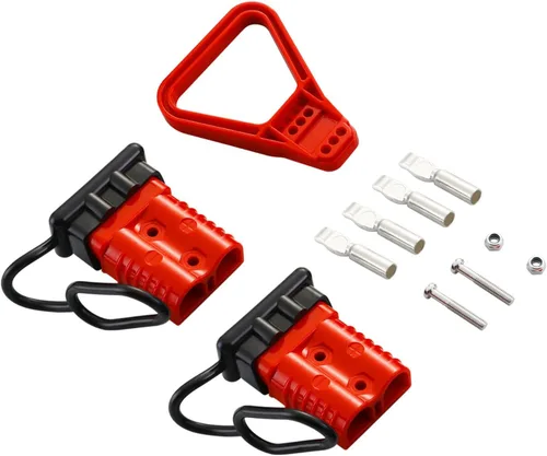 Vista 12 de 2 baterías de calibre 1/0 de 175 amperios de conexión rápida/desconexión con mango, kit de conector de enchufe de cable de puente para cabrestante