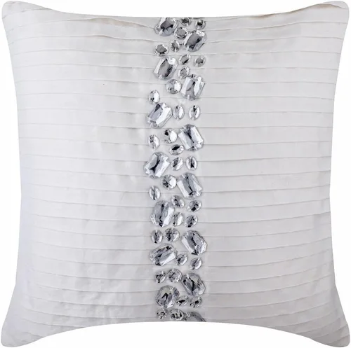 Vista 12 de Diseñador champaña café almohadas Tapa, cristales pinktucks almohadas Tapa, cuadrado fundas para cojín cuadrado, seda fundas de almohada decorativas