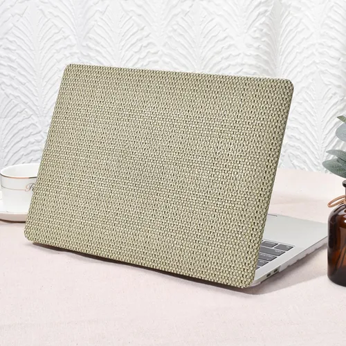Vista 7 de Seorsok Funda compatible con MacBook Air de 13 pulgadas 2022-2018 versión A1932 A2179 M1 A2337 Touch ID, elegante funda rígida de plástico de cuero