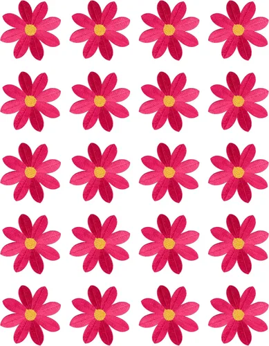 Vista 11 de 20 piezas de 2.7 pulgadas de margaritas grandes de hierro bordados con apliques florales para ropa, cortina, almohada, manta, adornos, zapatos