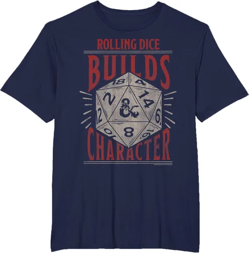Vista 14 de Dungeons & Dragons Camiseta de manga corta con personajes Rolling Dice Builds, Negro