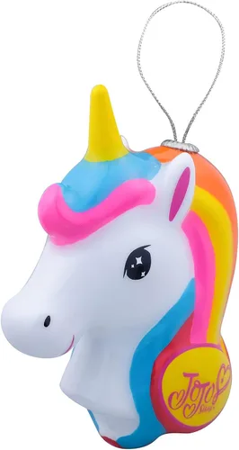 Vista 5 de Ruz JoJo Siwa - Juego de adornos de Navidad de estrella y unicornio, decoración de árbol para interiores y exteriores, paquete de 2
