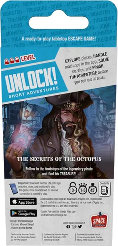 Vista 3 de Short Adventures 6: The Secrets of The Octopus - Juego de cartas inmersivo para niños y adultos, a partir de 10 años, 1-6 jugadores, 45 minutos