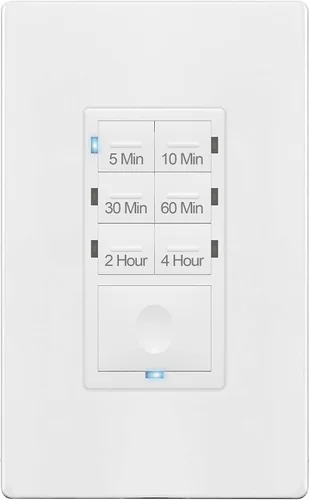 Vista 9 de ENERLITES Interruptor de temporizador de cuenta regresiva, ventilador y temporizador de luz, 5 minutos a 4 horas, indicador LED de luz nocturna