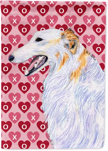 Vista 37 de Caroline's Treasures SS4484GF Bandera de jardín con diseño de bulldog inglés y corazones para el Día de San Valentín, bandera decorativa para patio