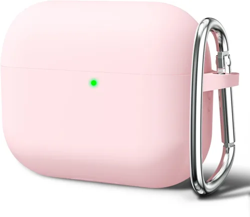 Vista 16 de Oakxco Funda de silicona para Airpods 3, bonita funda rígida femenina para Airpods de 3ª generación con llavero, gel de goma colorido suave de TPU