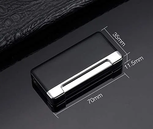 Vista 2 de Encendedor de cigarrillos con llama de chorro, encendedor de cigarrillos conmutable con esfera de llama ajustable, butano recargable