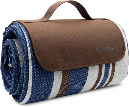 Vista 12 de scuddles Manta compacta de pícnic, tapete extragrande de 79 x 59 pulgadas para exteriores con diseño impermeable de 3 capas, forro polar suave